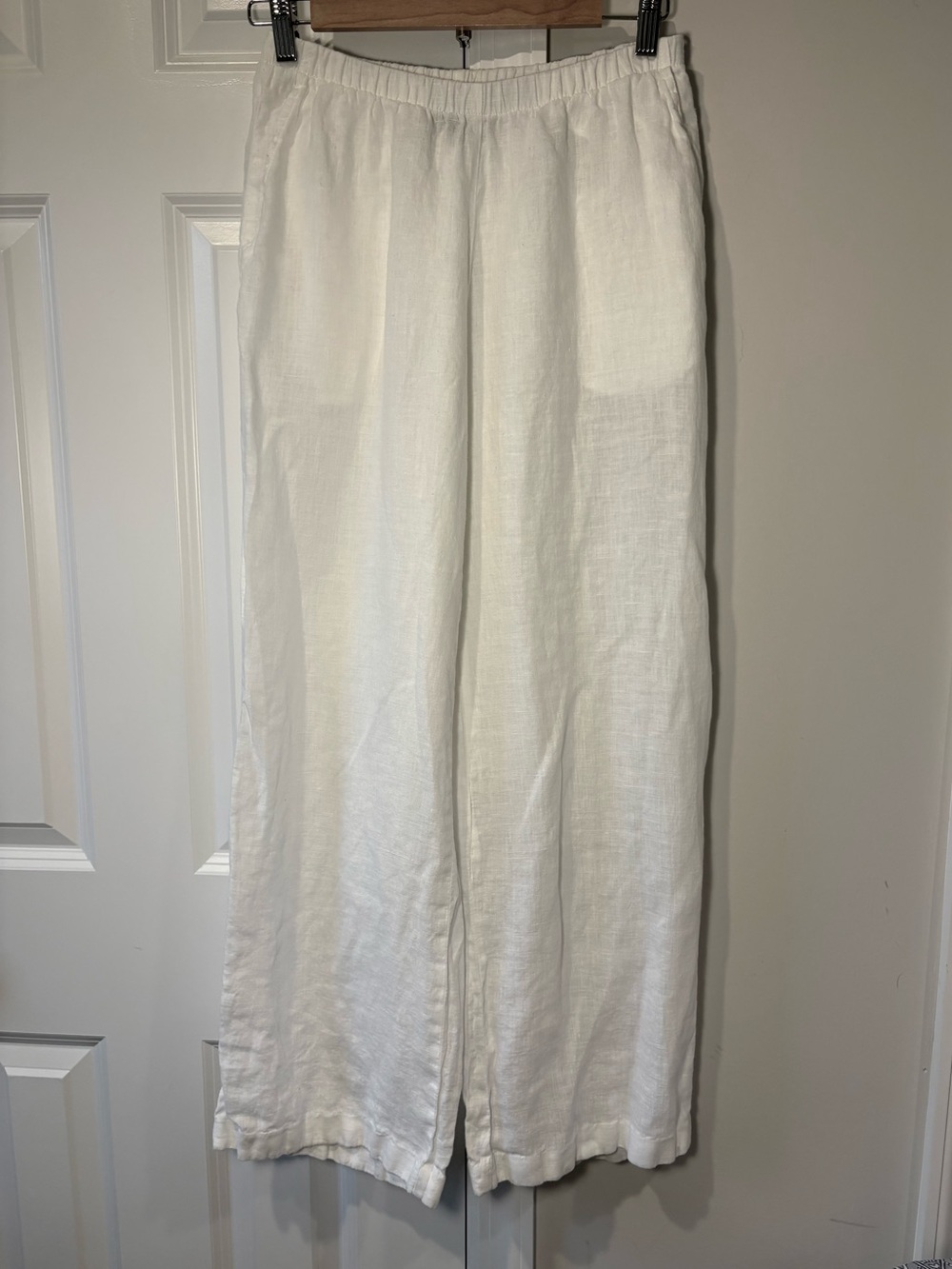 FLAX White Linen Pants